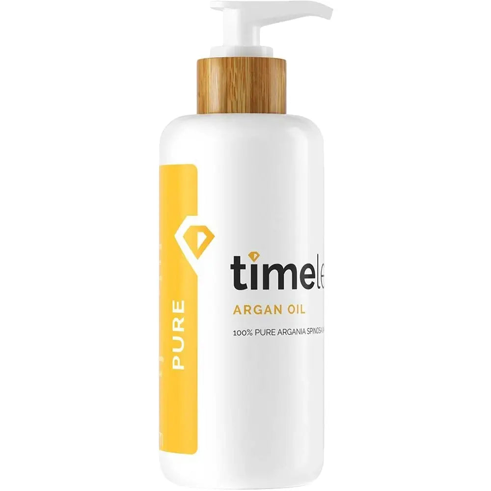 TIMELESS SKIN CARE Arganöl 100% Rein - Körperöl formuliert mit 100% reinem Arganöl und Vitamin E, das zur Pflege trockener Haut, Nägel und Haare beiträgt - 240 ml