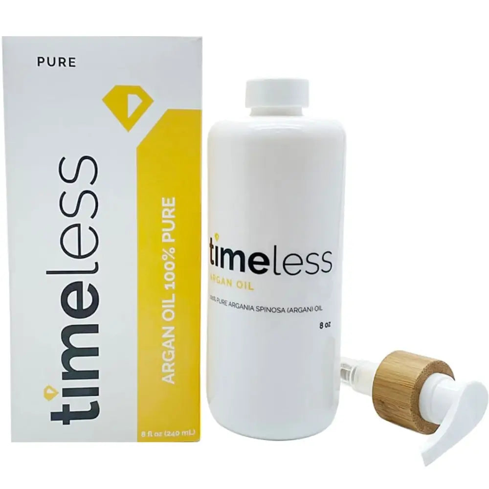 TIMELESS SKIN CARE Arganöl 100% Rein - Körperöl formuliert mit 100% reinem Arganöl und Vitamin E, das zur Pflege trockener Haut, Nägel und Haare beiträgt - 240 ml
