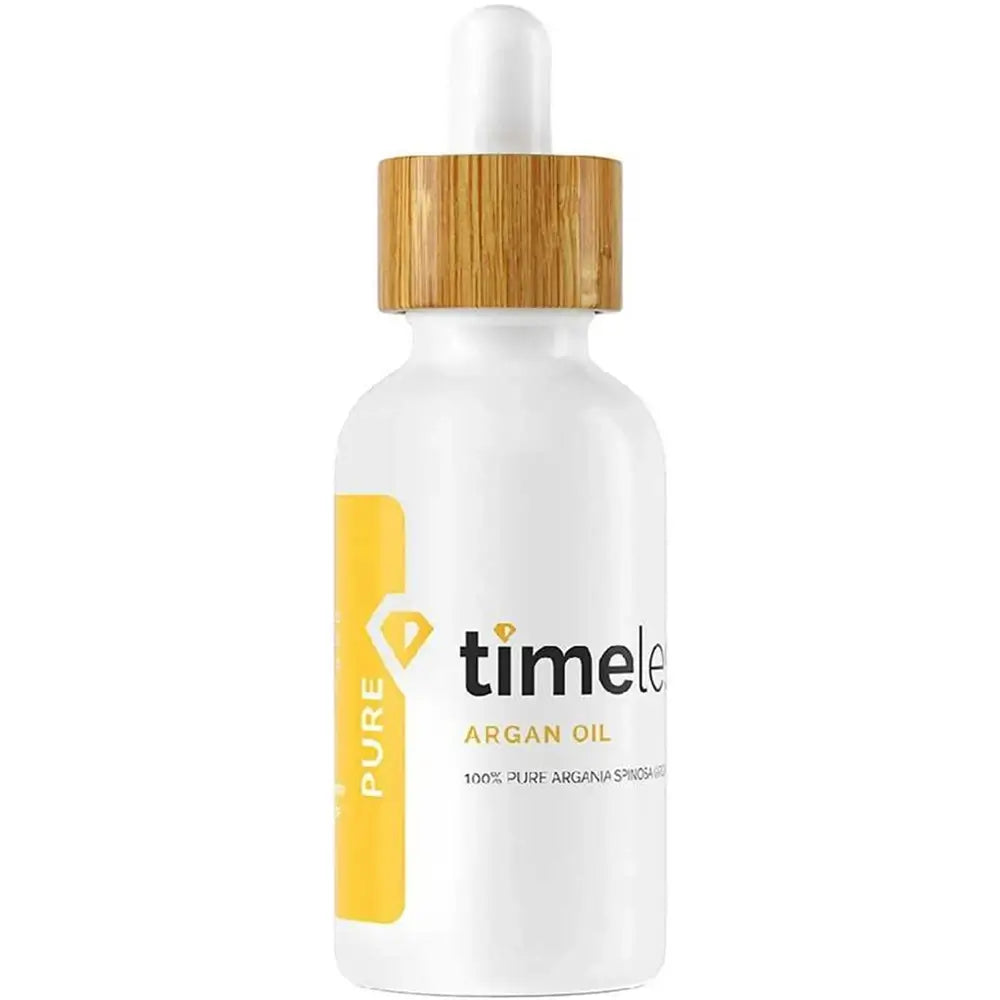 TIMELESS SKIN CARE Arganöl 100% Rein - Körperöl mit 100% reinem Arganöl und Vitamin E, das zur Nährung trockener Haut, Nägel und Haare beiträgt - 30 ml