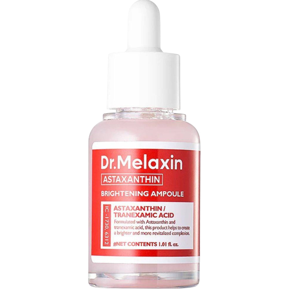 Dr. Melaxin ASTAXANTHIN Aufhellende Ampulle - Gesichtsserum mit Astaxanthin und Tranexamsäure zur Vereinheitlichung des Hauttons und Reduzierung von Pigmentflecken - 30 ml