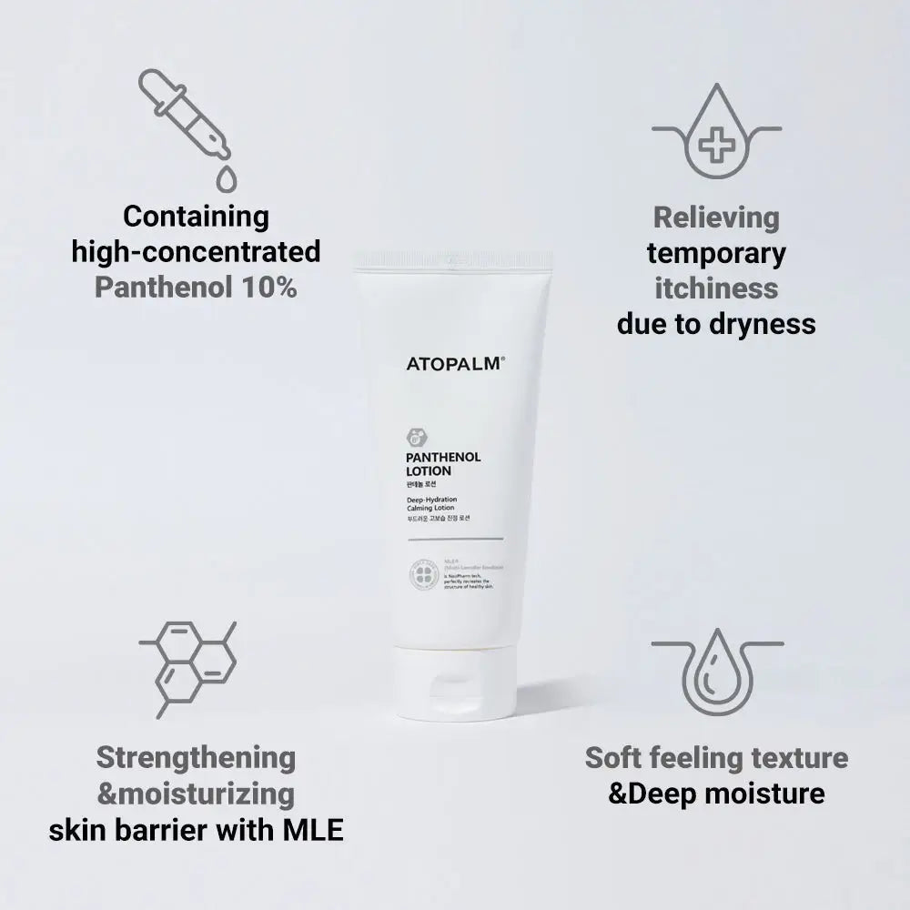 Anwendung der Panthenol Lotion auf Gesicht oder Körper	