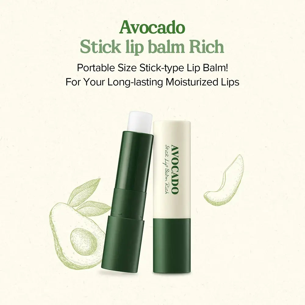 SKINFOOD Avocado Lippenbalsam Stick - Intensive Feuchtigkeit und Schutz, 4,5g