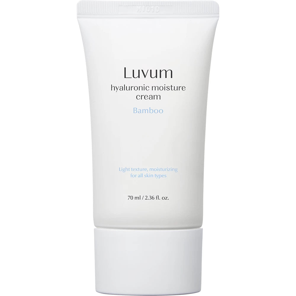 LUVUM Bambus Hyaluronsäure Feuchtigkeitscreme - Gesichtscreme mit Hyaluronsäure und Bambuswasser zur Hydratation und Hautkomfortpflege - 70 ml