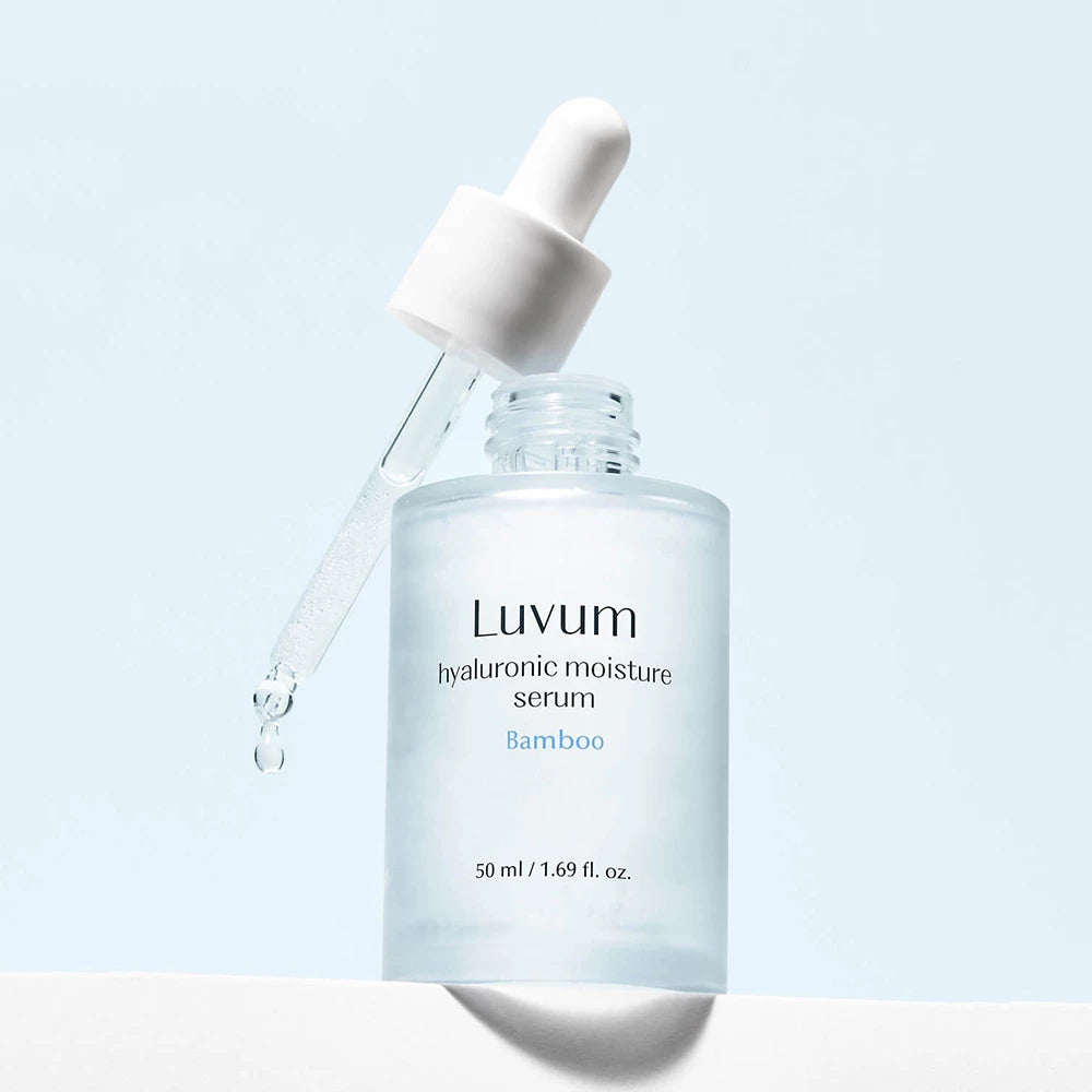 LUVUM Bambus Hyaluronsäure Feuchtigkeitsserum – Gesichtsserum mit Hyaluronsäure und Bambuswasser zur Hautfeuchtigkeit und zum Hautkomfort – 50 ml