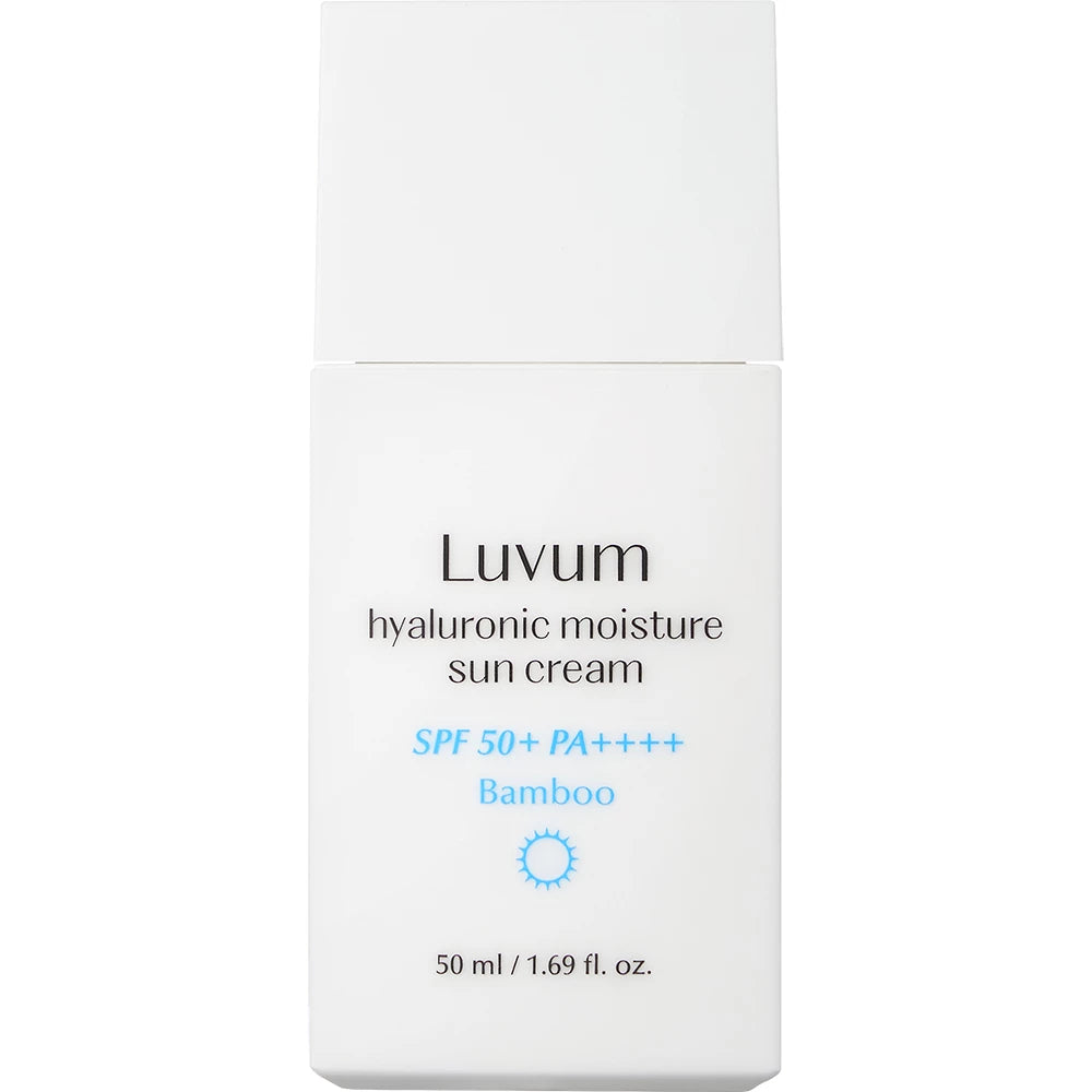 LUVUM Bambus Hyaluronsäure Feuchtigkeitscreme LSF 50+ PA++++ - Gesichtscreme mit Hyaluronsäure und Titandioxid, schützt vor UVA- und UVB-Strahlen und hält die Hautfeuchtigkeit - 50 ml