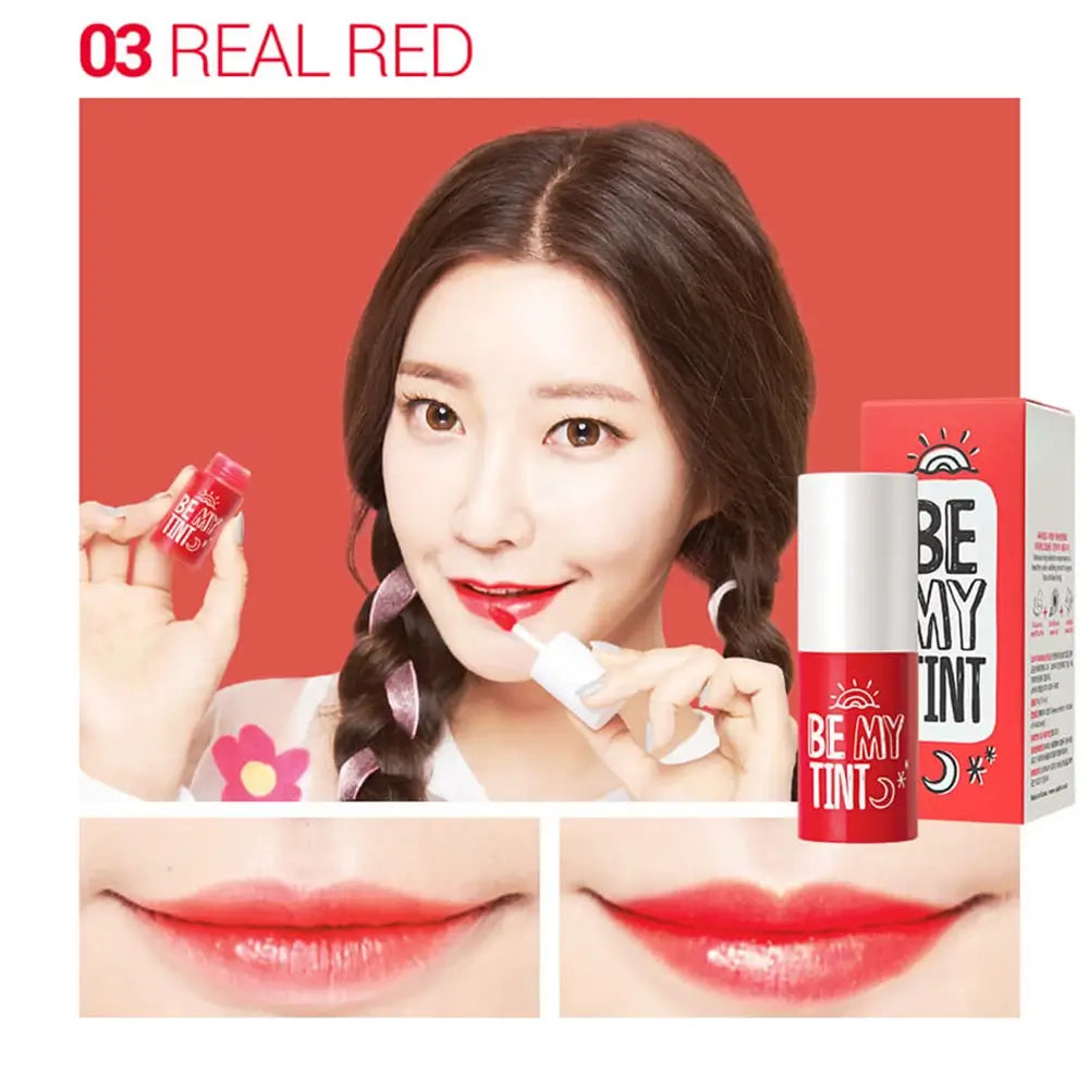 YADAH Be My Tint - Lippenfärbung mit ECO-zertifizierten Inhaltsstoffen für Feuchtigkeitspflege und Farberhaltung - 4 g - 03 Real Red