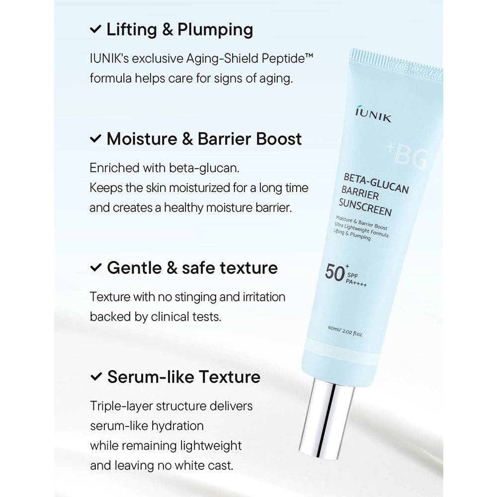 IUNIK Beta Glucan Barriere-Sonnenschutz SPF50+ PA++++ 60 ml