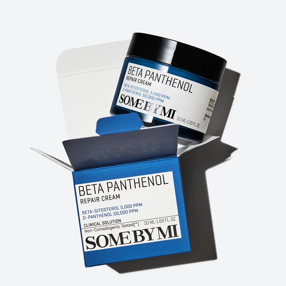 SOME BY MI Beta Panthenol Repair Cream - Gesichtscreme mit D-Panthenol (Provitamin B5) und Beta-Sitosterol zur Stärkung der Hautbarriere, Beruhigung von Rötungen und 100-stündiger Feuchtigkeitsversorgung - 50 ml
