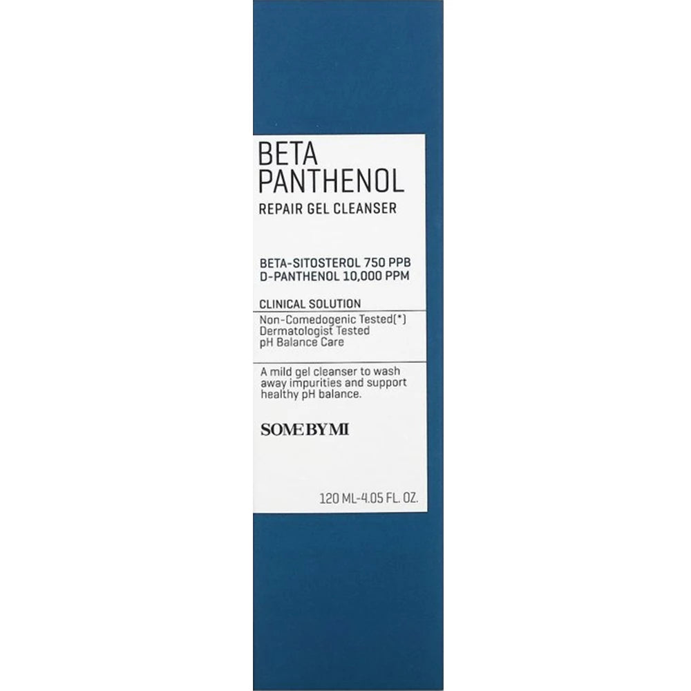 SOME BY MI Beta Panthenol Repair Gel Cleanser - Reinigungsgel mit niedrigem pH-Wert, formuliert mit D-Panthenol und Beta-Sitosterol, das zur Reinigung von Unreinheiten und überschüssigem Talg beiträgt und die Hautfeuchtigkeit und das Gleichgewicht aufrechterhält - 120 ml