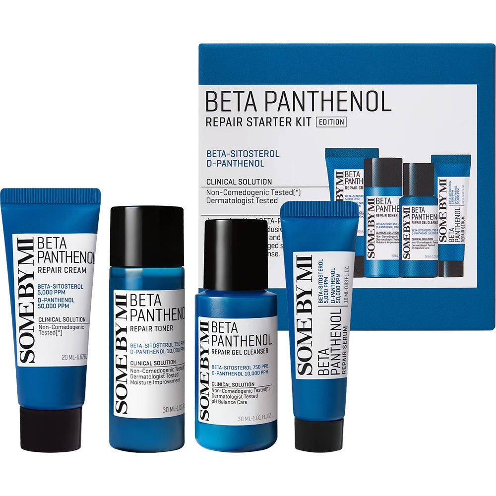 SOME BY MI Beta Panthenol Repair Starter Kit - Set mit D-Panthenol und Beta-Sitosterol zur Hydratisierung empfindlicher Haut und Aufrechterhaltung ihres optimalen Gleichgewichts