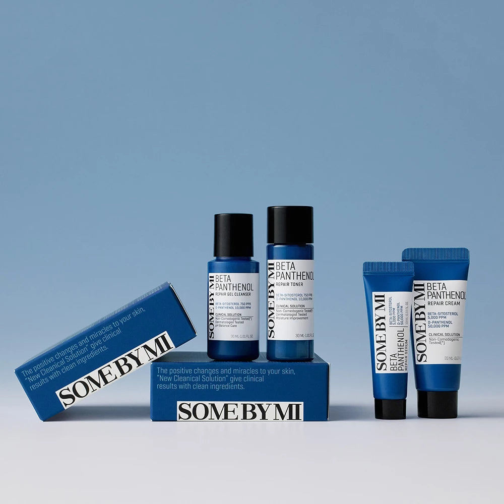 SOME BY MI Beta Panthenol Repair Starter Kit - Set mit D-Panthenol und Beta-Sitosterol zur Hydratisierung empfindlicher Haut und Aufrechterhaltung ihres optimalen Gleichgewichts