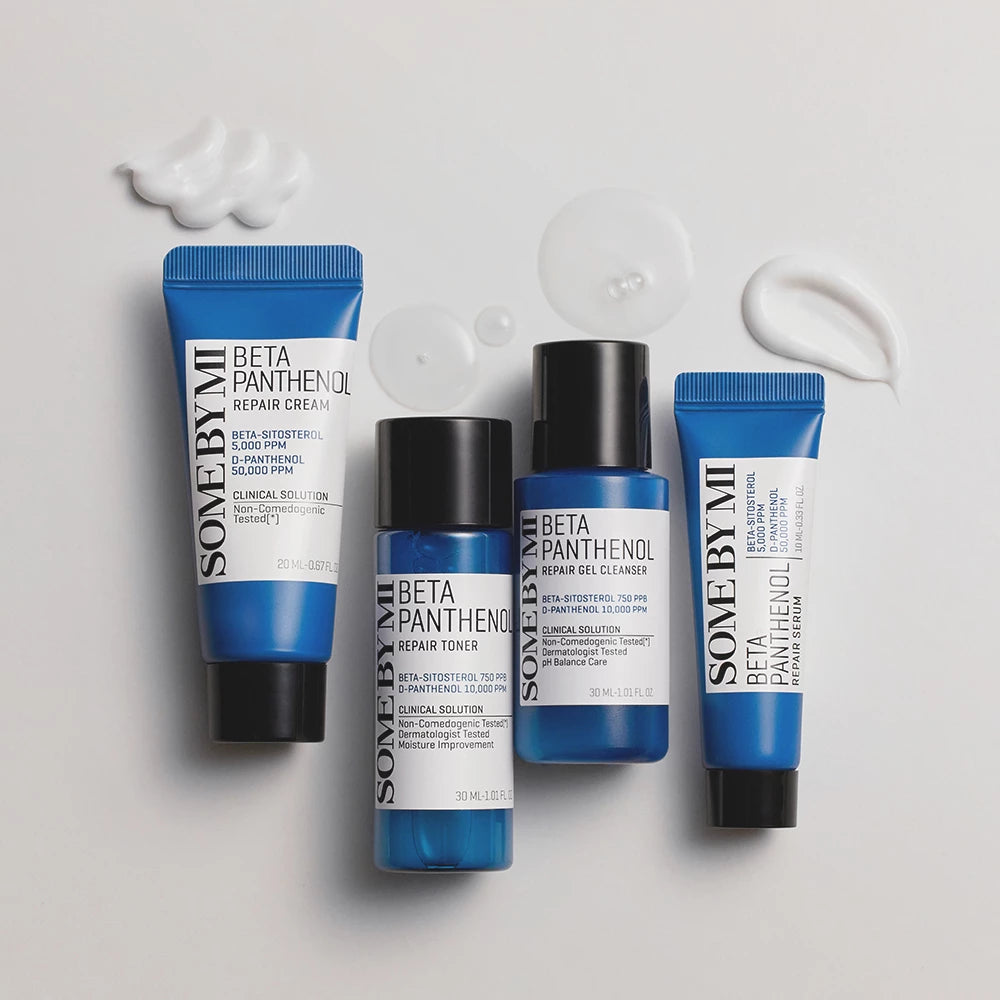 SOME BY MI Beta Panthenol Repair Starter Kit - Set mit D-Panthenol und Beta-Sitosterol zur Hydratisierung empfindlicher Haut und Aufrechterhaltung ihres optimalen Gleichgewichts