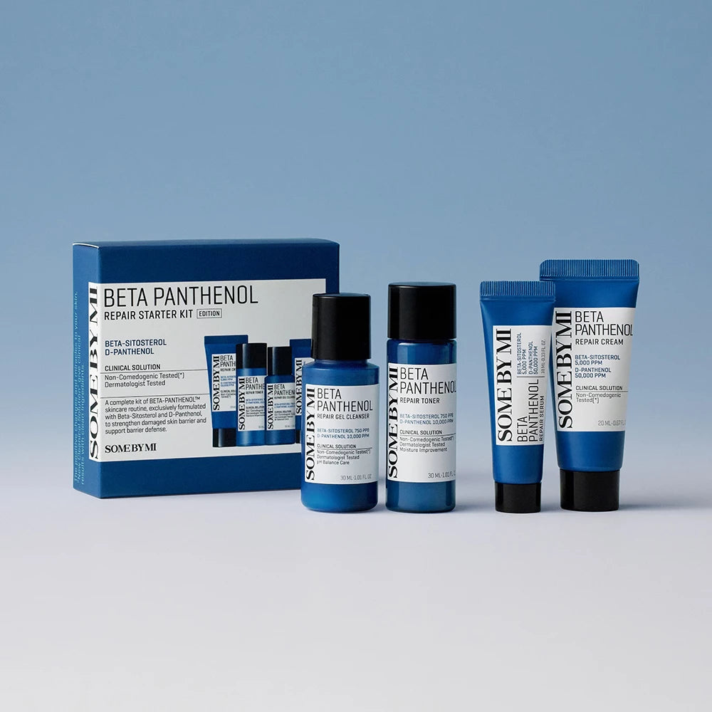 SOME BY MI Beta Panthenol Repair Starter Kit - Set mit D-Panthenol und Beta-Sitosterol zur Hydratisierung empfindlicher Haut und Aufrechterhaltung ihres optimalen Gleichgewichts