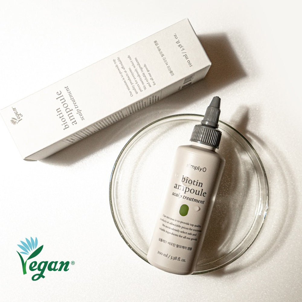 SIMPLYO Biotin Ampoule Kopfhautbehandlung - Serum für die Kopfhaut mit Biotin und Weißweidenrindenextrakt zur Reduzierung von Haarausfall und Keratinkontrolle - 100 ml