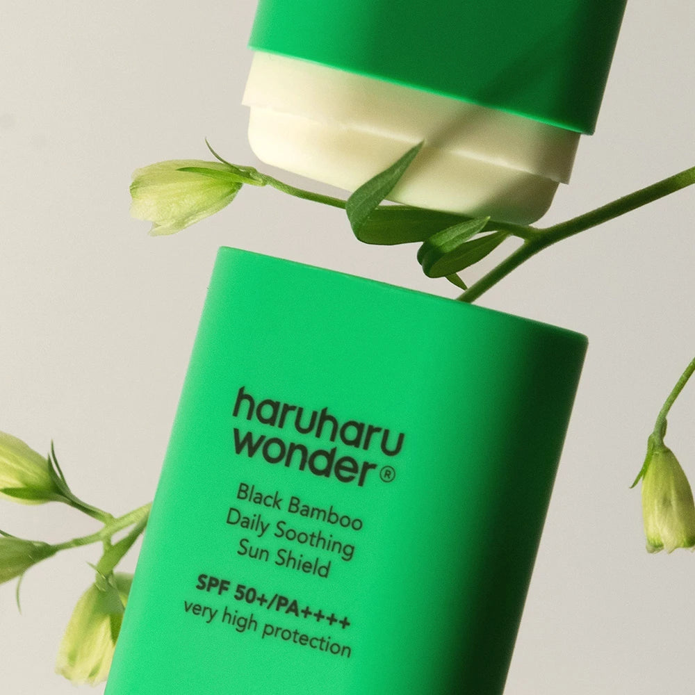 HARUHARU WONDER Schwarzer Bambus Tägliches Beruhigendes Sonnenschild Creme Gesichtscreme - Schutz und Feuchtigkeit, 20 g