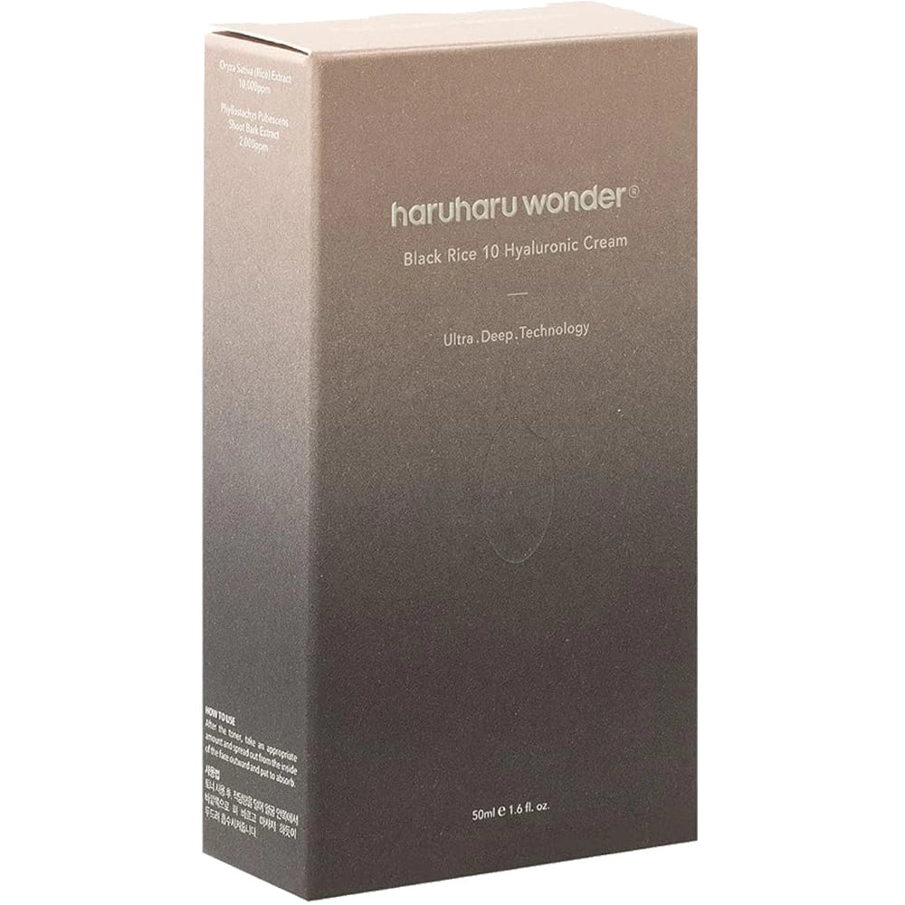 HARUHARU WONDER Black Rice 10 Hyaluronic Cream Gesichtscreme - Feuchtigkeit und Nährung, 50 ml