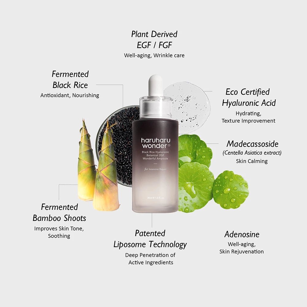 HARUHARU WONDER Black Rice Hyaluronic Botanical 2GF Wonderful Ampoule