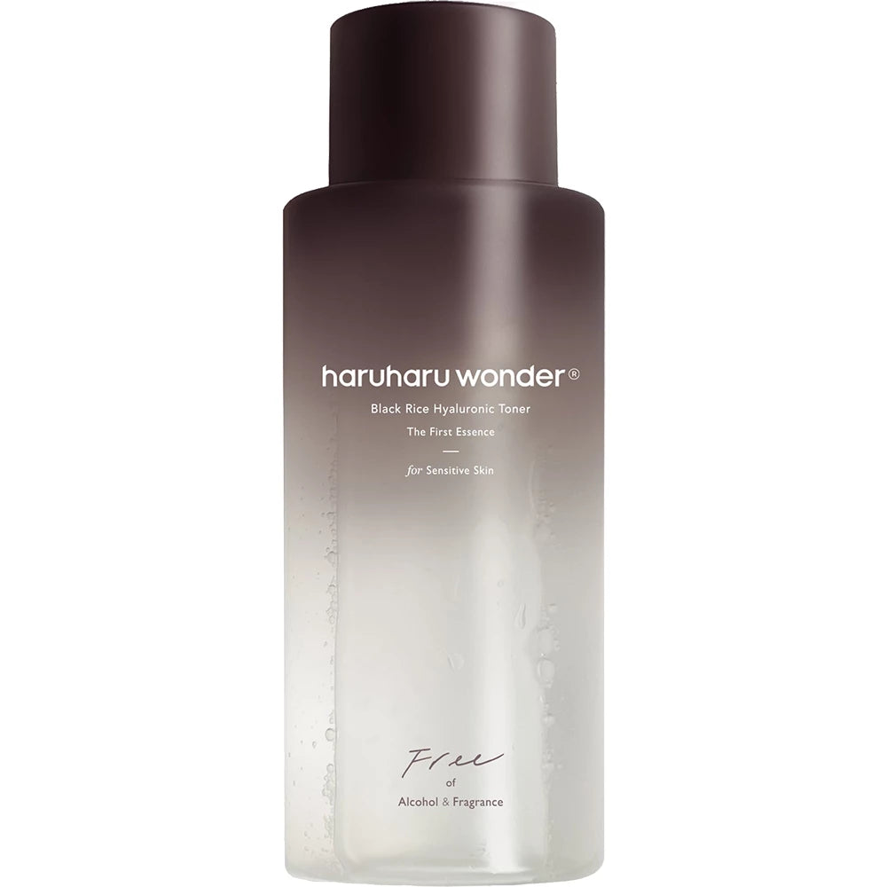 HARUHARU WONDER Schwarzer Reis Hyaluronsäure Toner Alkoholfrei Duftfrei - Feuchtigkeitsspendend und Aufhellend, 300 ml