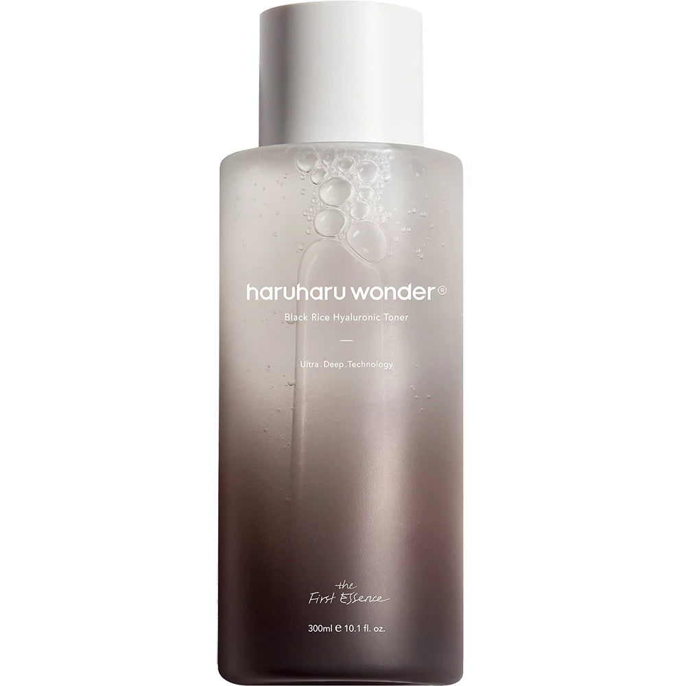 HARUHARU WONDER Black Rice Hyaluronic Toner - Gesichtswasser mit fermentiertem schwarzem Reisextrakt und Hyaluronsäure, das zur Hautfeuchtigkeit und zur Aufrechterhaltung eines optimalen Feuchtigkeitsniveaus beiträgt - 300 ml