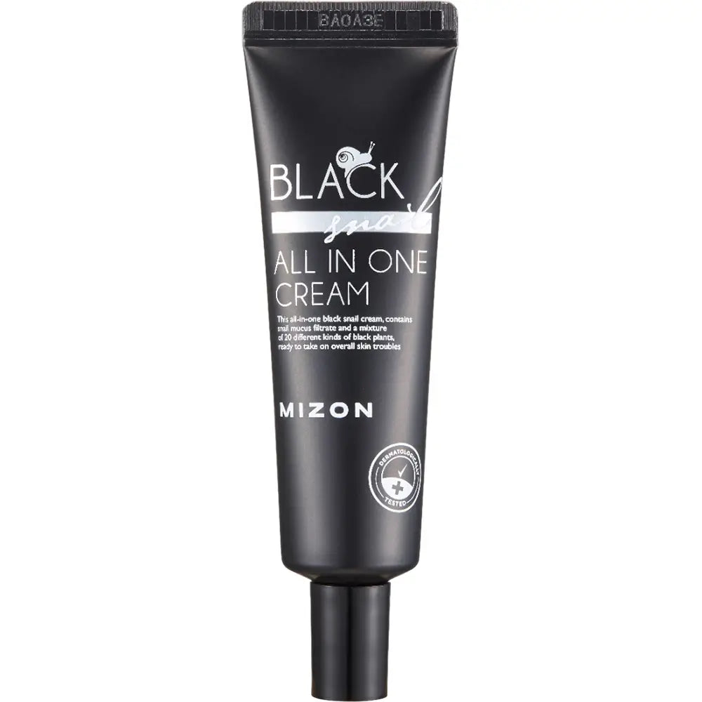 MIZON Black Snail All In One - Gesichtscreme mit schwarzem Schneckenschleim und Niacinamid zur Hautfeuchtigkeit und Komfort - 35 ml
