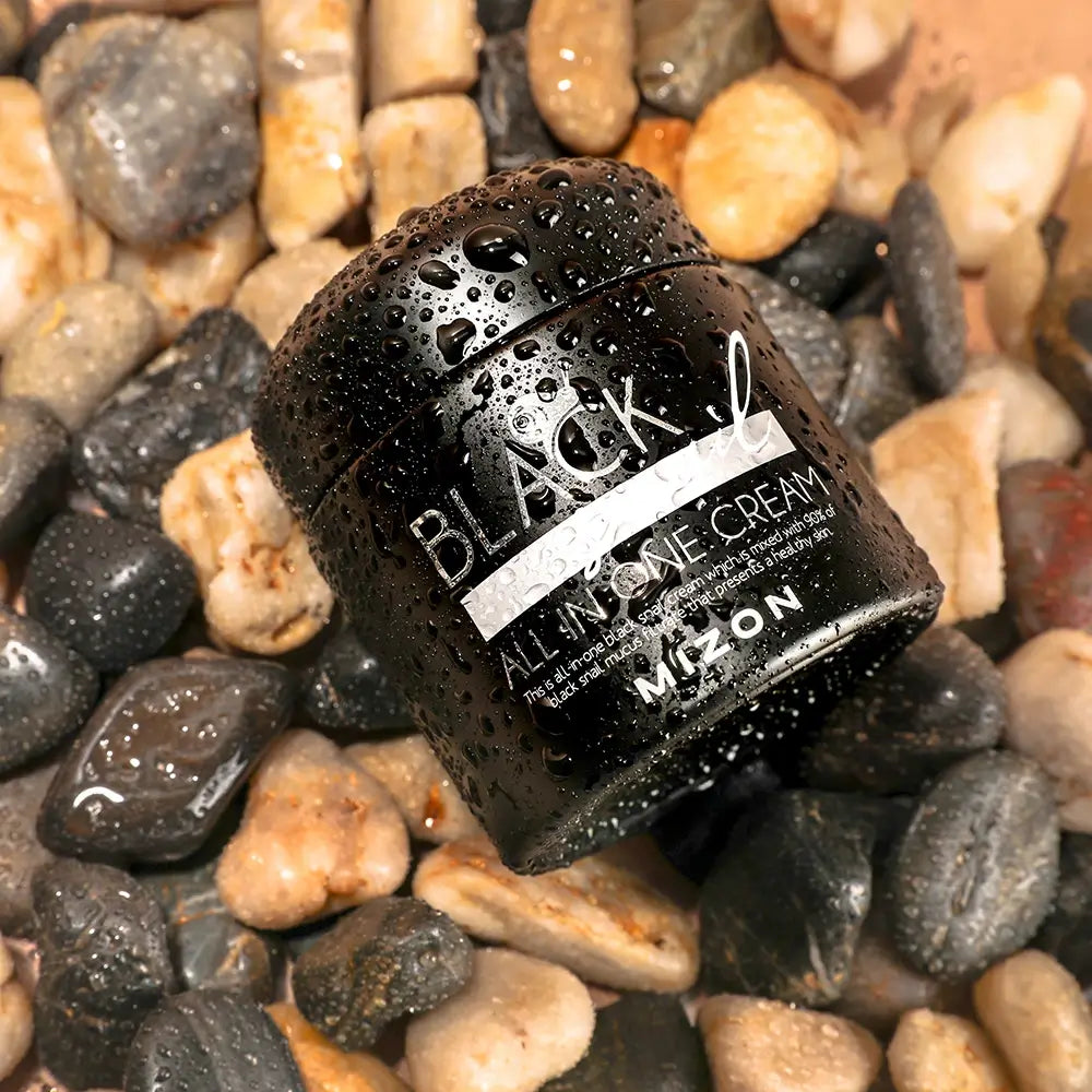 MIZON Black Snail All In One - Gesichtscreme mit schwarzem Schneckenschleim und Niacinamid zur Hautfeuchtigkeit und -komfort - 75 ml