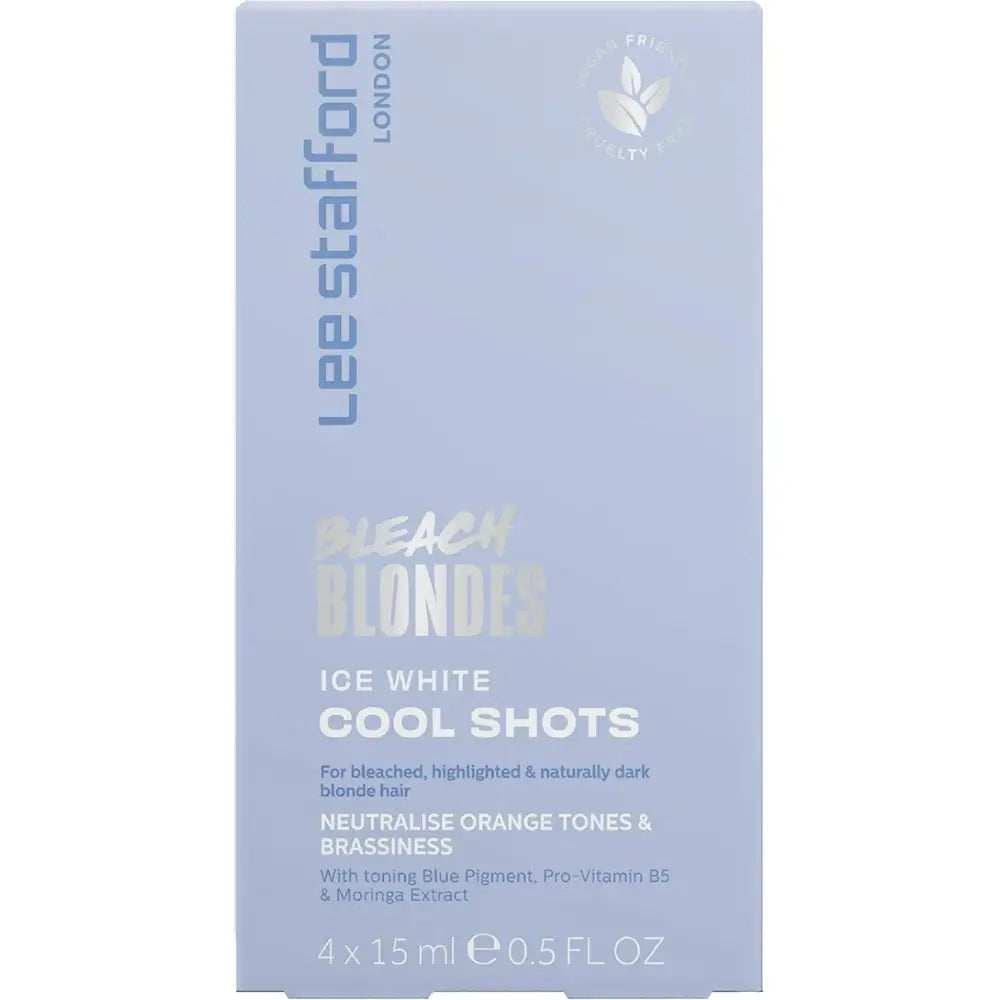 LEE STAFFORD Bleach Blondes Eisweiße Kaltspülung - Conditioner mit Moringa-Extrakt und Pro-Vitamin B5 zur Farbkorrektur von blondem Haar und zur Erhaltung kühler Töne - 4x15ml