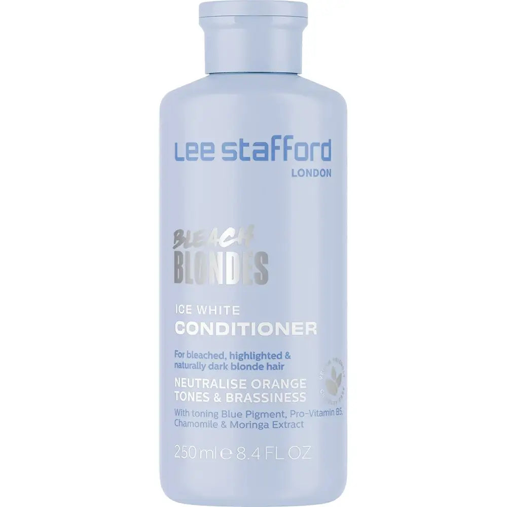LEE STAFFORD Bleach Blondes Ice White Toning Conditioner - Spülung mit Kamillenextrakt und Pro-Vitamin B5, die hilft, unerwünschte Gelb- und Orangetöne zu neutralisieren und das Haar leicht kämmbar zu halten - 250 ml