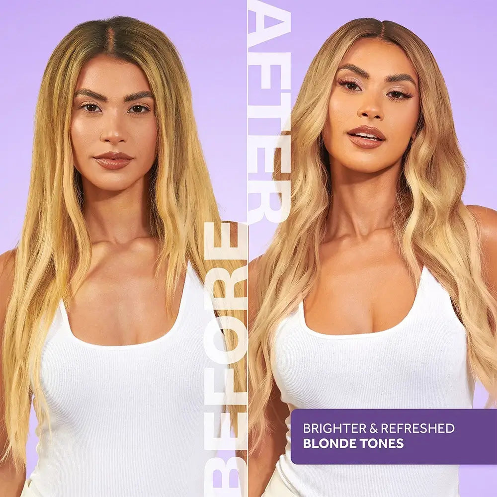 LEE STAFFORD Bleach Blondes Purple Toning Hot Shots - Balsam cu extract de moringa și pro-vitamina B5 pentru menținerea unui blond strălucitor și vibrant - 4x15ml