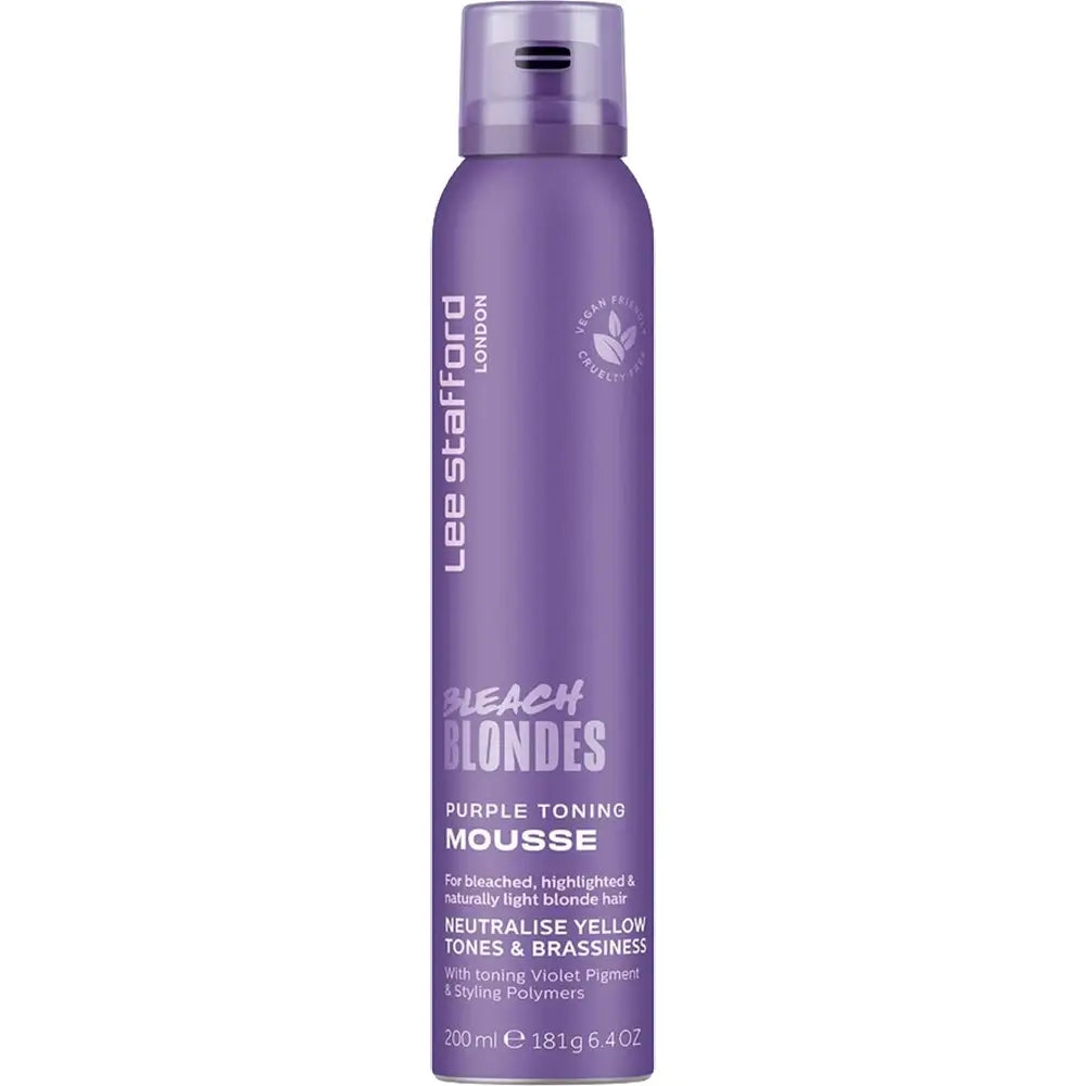 LEE STAFFORD Bleach Blondes Purple Toning Mousse - Neutralisation von Gelbtönen & UV-Schutz, 200 ml