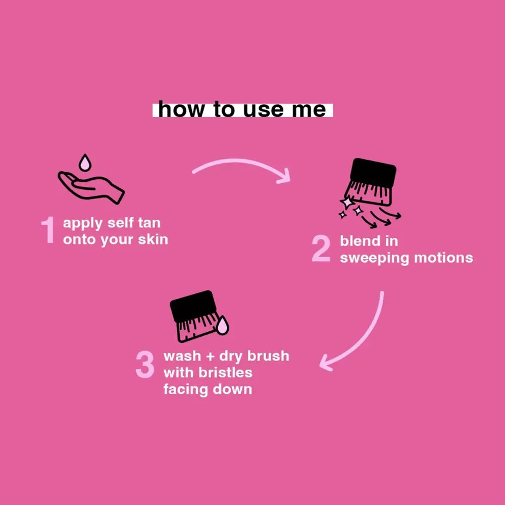 B.tan Air Brush'd Pinsel für Selbstbräuner Gesicht und Körper - Gleichmäßige professionelle Bräune ohne Streifen, 1 Stk.