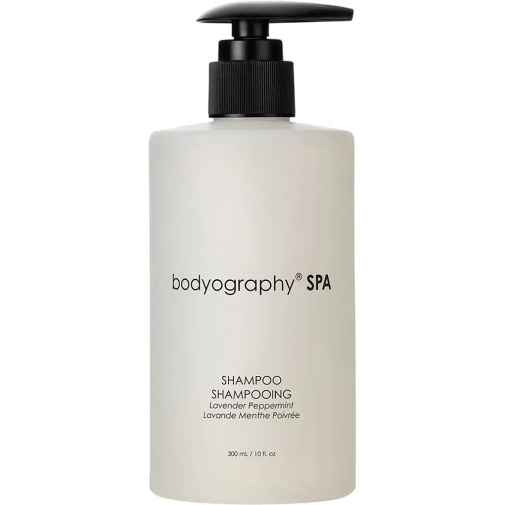 BODYOGRAPHY BodySPA Feuchtigkeitsspendendes Shampoo Lavendel & Minze - Sanfte Reinigung, Feuchtigkeit & Anti-Frizz, 300 ml