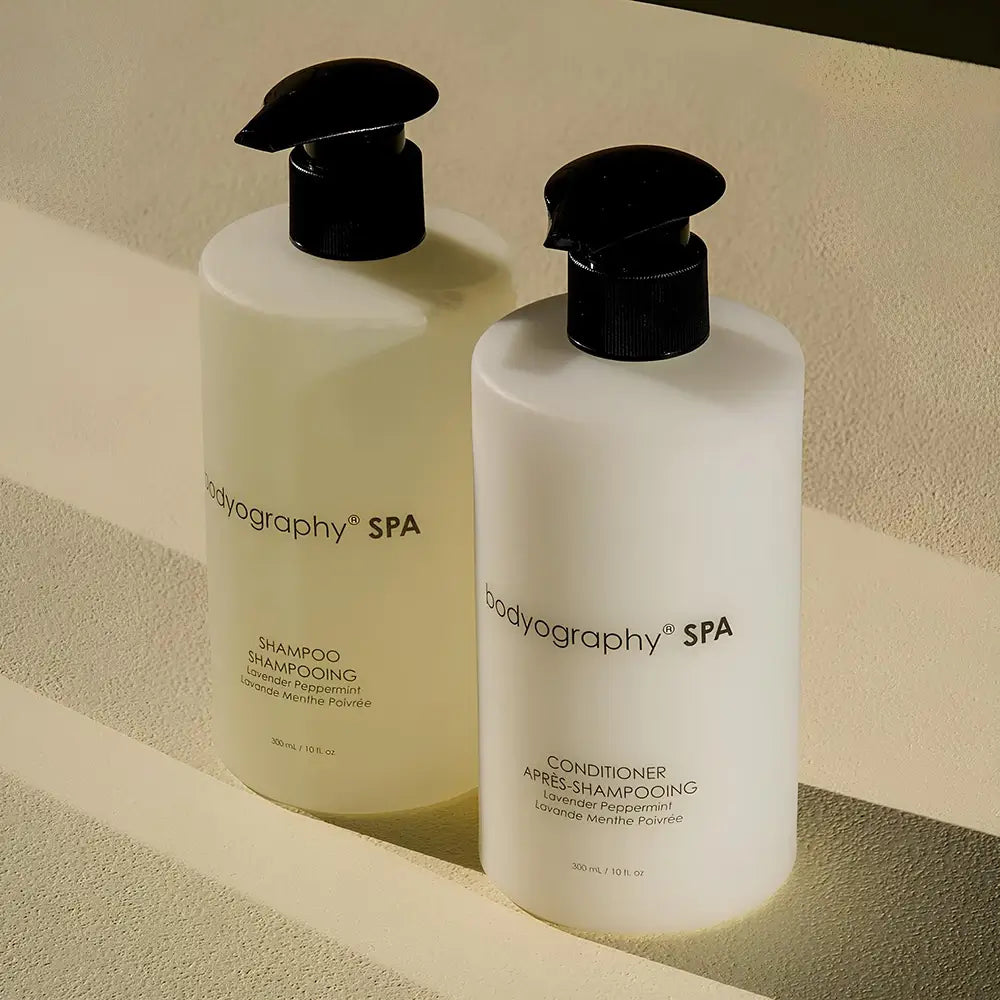 BODYOGRAPHY BodySPA Feuchtigkeitsspendendes Shampoo Lavendel & Minze - Sanfte Reinigung, Feuchtigkeit & Anti-Frizz, 300 ml