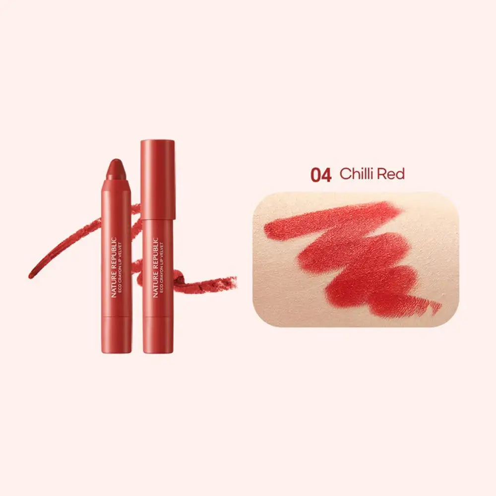 NATURE REPUBLIC By Flower Eco Creion Ruj 04 Chilli Red - Intensive Feuchtigkeit und lebendige Farbe, 3g