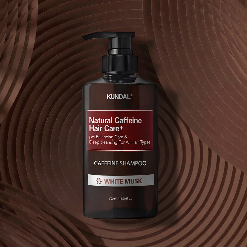 KUNDAL Natürliches Koffein Haarpflege - Shampoo mit Koffein und Salicylsäure (BHA) zur Kopfhautpflege und Stärkung des Haares - 500 ml
