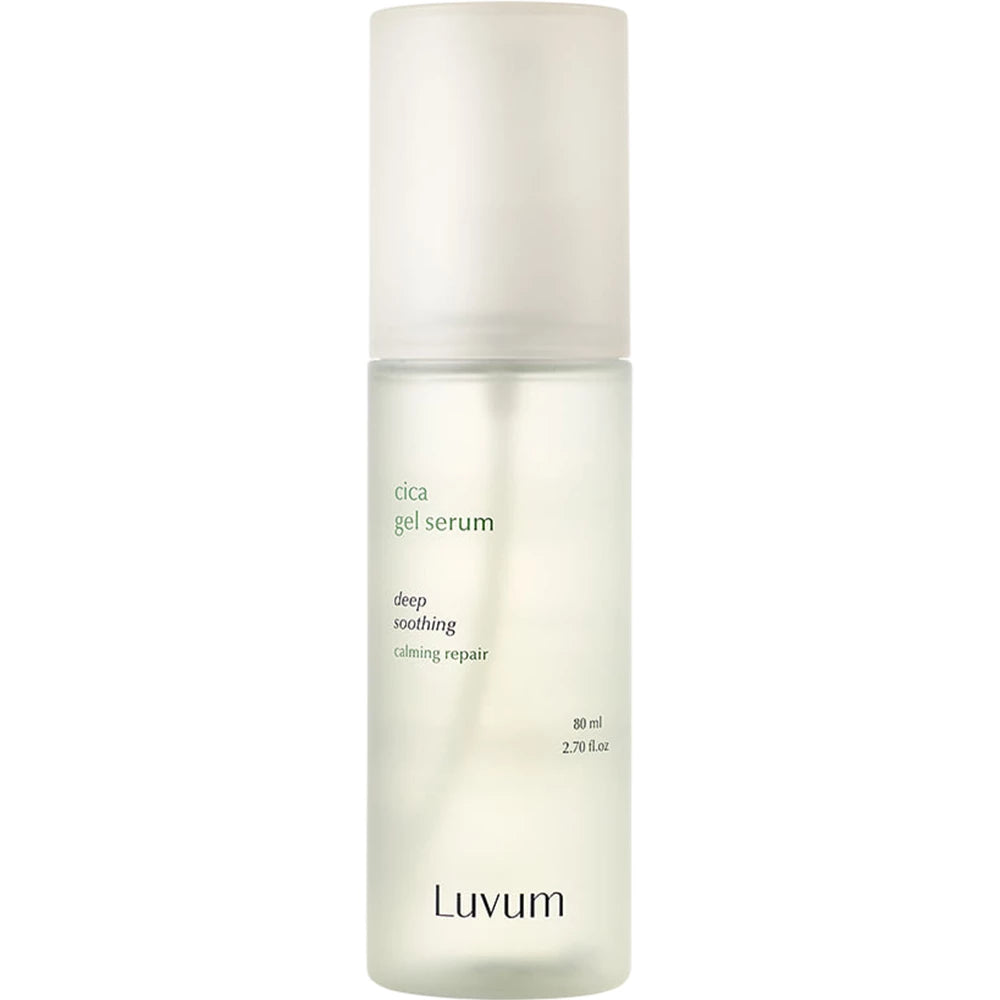 LUVUM Beruhigendes Cica Gel Serum - Gesichtsserum mit Centella Asiatica Extrakt und Feuchtigkeitslösung, das zur Beruhigung empfindlicher oder gereizter Haut und zur Erhaltung der Feuchtigkeit beiträgt - 80 ml