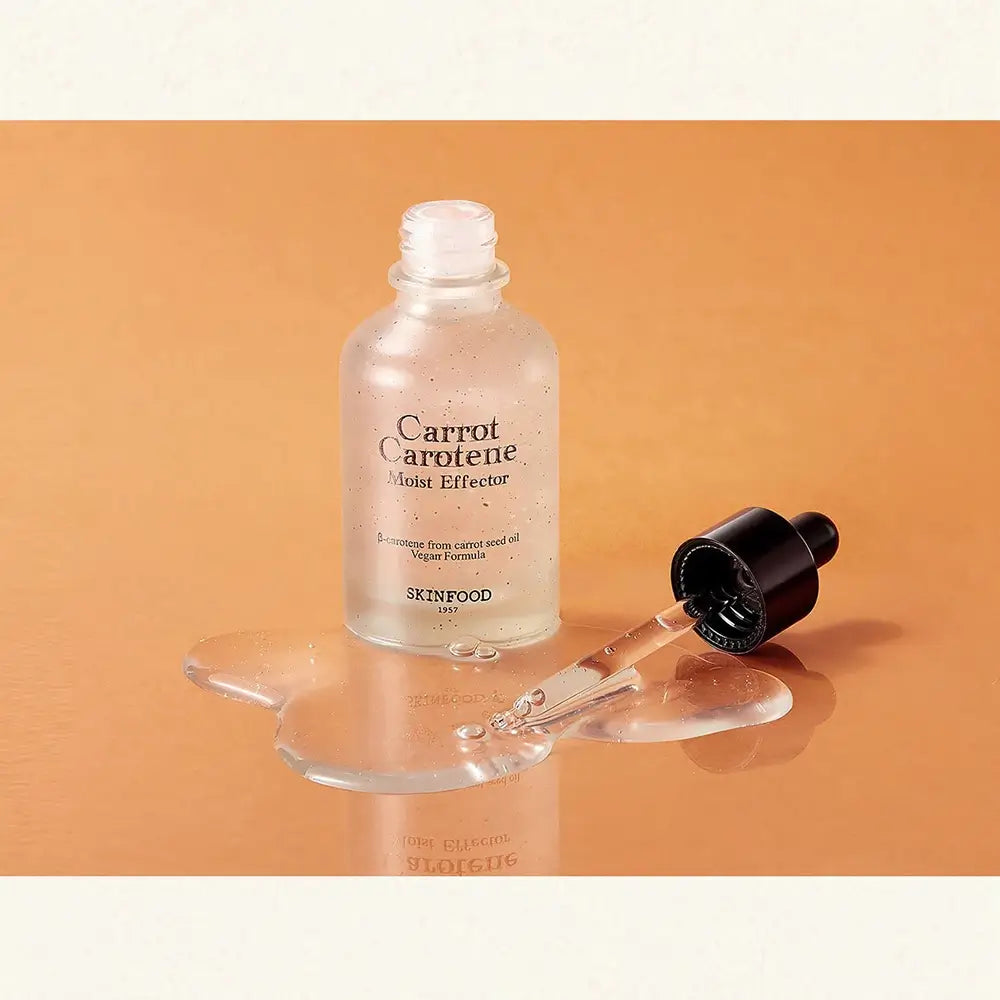 SKINFOOD Karotten-Beta-Carotin Feuchtigkeits-Effektor - Gesichtsserum mit Karottenextrakt und Natriumhyaluronat, das zur Hautfeuchtigkeit und zum Hautkomfort beiträgt - 52 ml