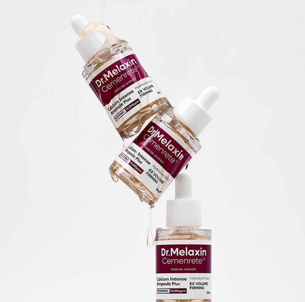 Dr. Melaxin Cemenrete Calcium Intense Ampoule Plus - Gesichtsserum mit Calciugluconat und Adenosin zur Stärkung der Hautstruktur und Verbesserung von feinen Linien - 30 ml