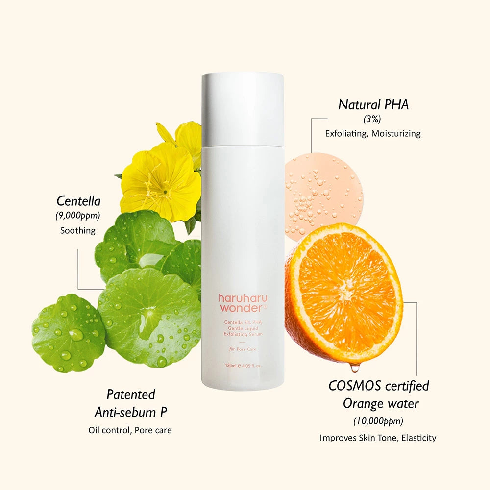 HARUHARU WONDER Centella 3% PHA Sanftes flüssiges Peeling-Serum