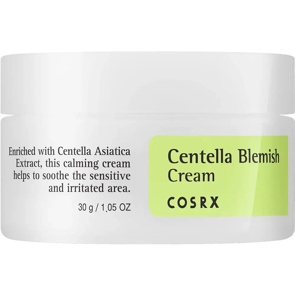COSRX Centella Blemish Cream - Beruhigende Gesichtscreme gegen Akne und Rötungen, 30 ml