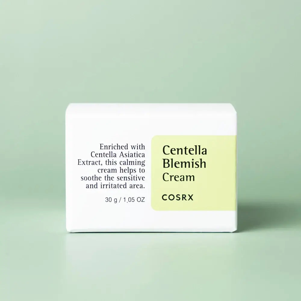 COSRX Centella Blemish Cream - Beruhigende Gesichtscreme gegen Akne und Rötungen, 30 ml