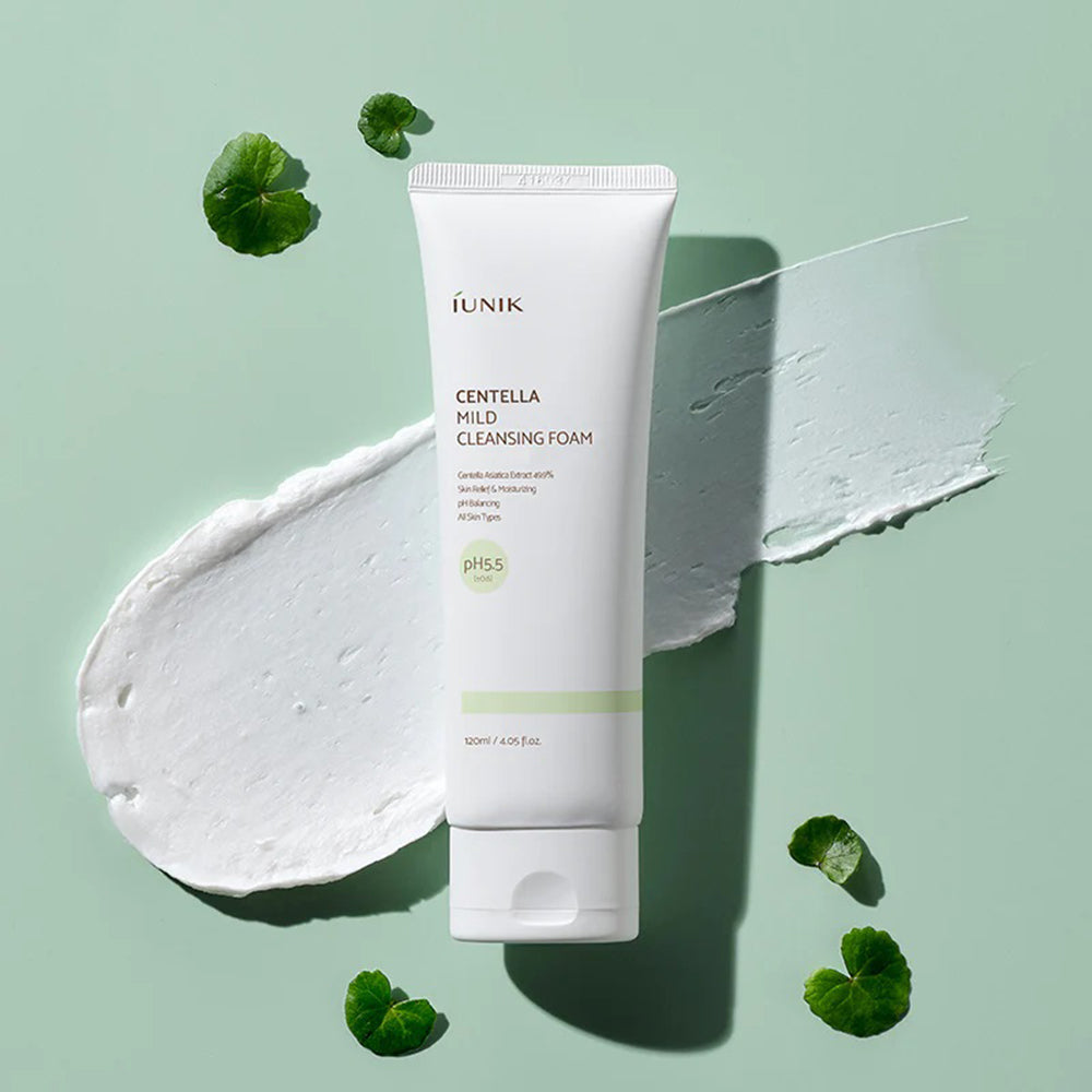 IUNIK Centella Mild Reinigungsschaum mit Centella Asiatica Extrakt und Salicylsäure - 120 ml