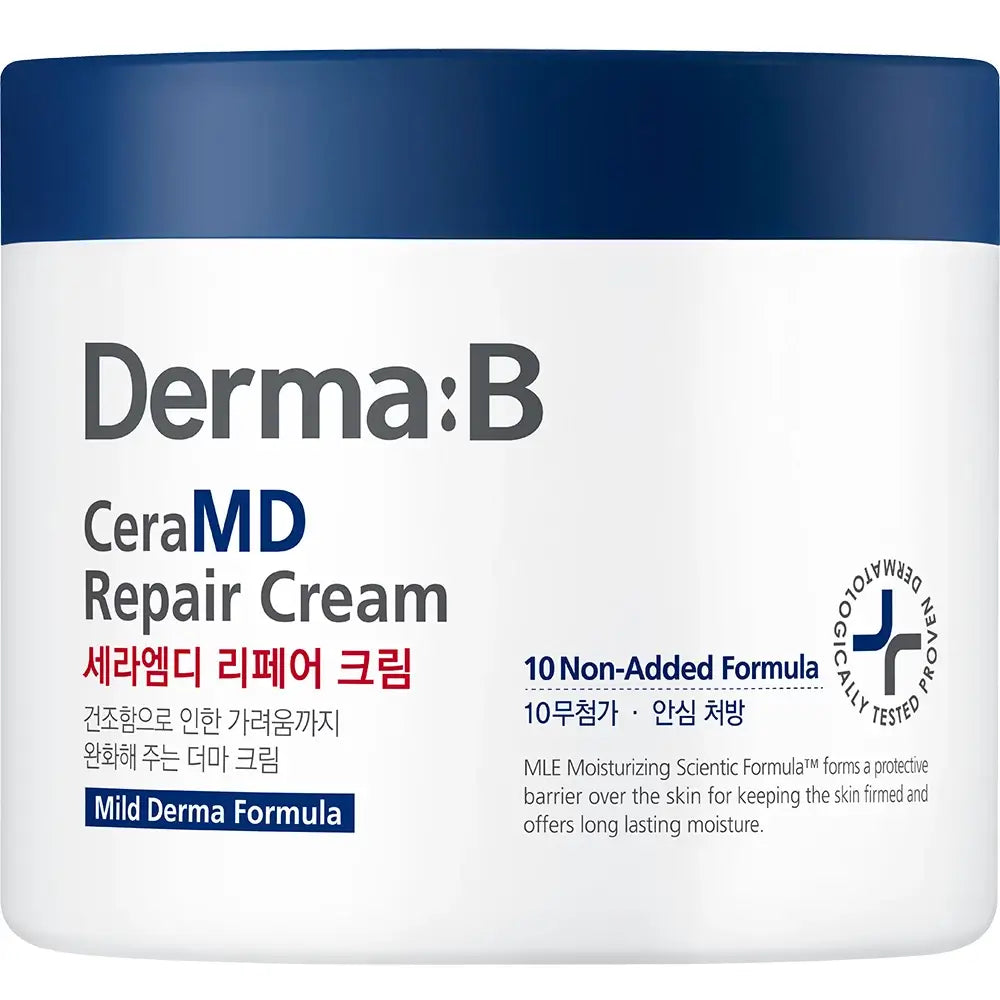 DERMA:B CeraMD Repair Creme - Körpercreme mit feuchtigkeitsspendenden und beruhigenden Inhaltsstoffen, die dazu beitragen, Beschwerden und Juckreiz zu lindern und den Hautkomfort zu erhalten - 430 ml