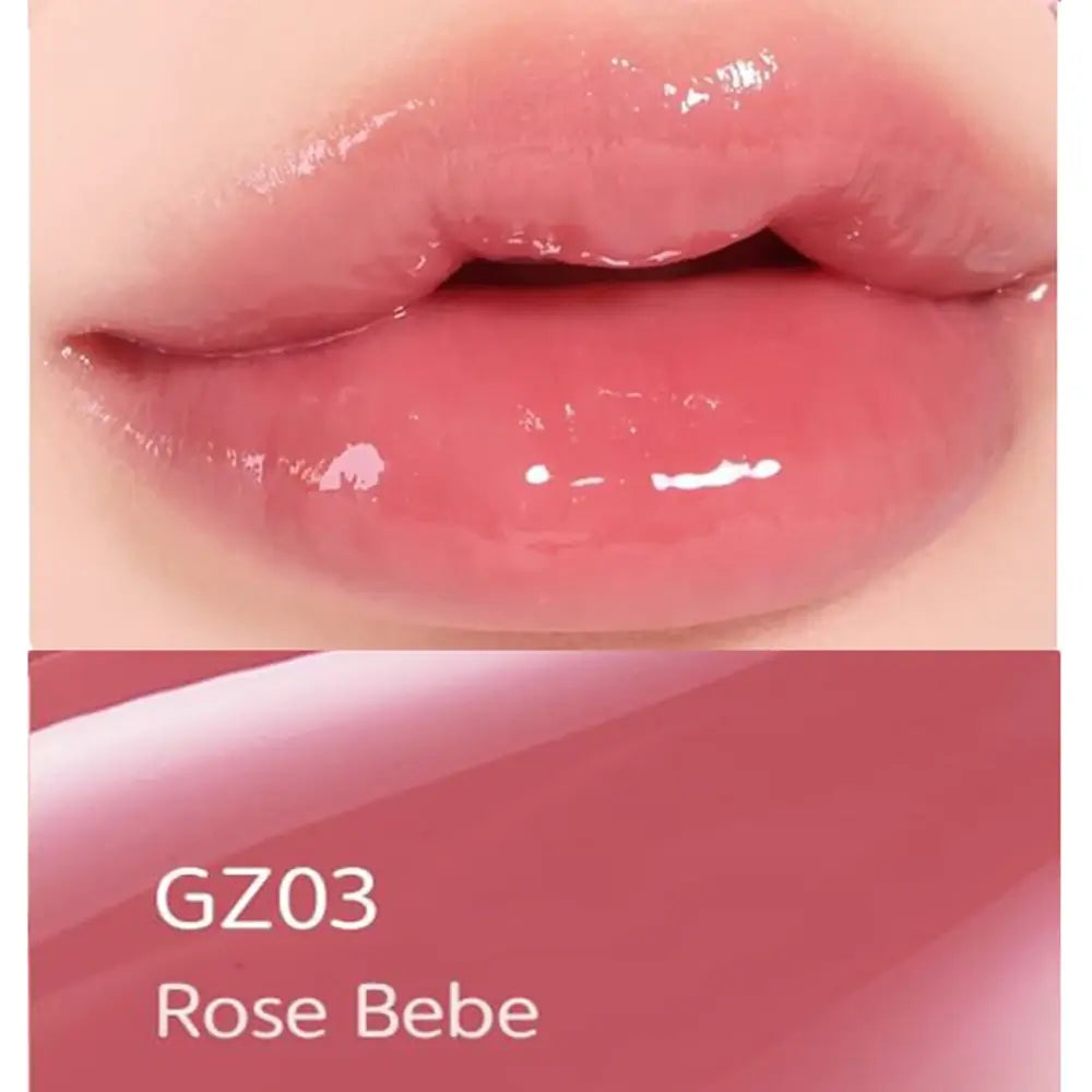 BLACK ROUGE Chewy Lip Glaze - Feuchtigkeitsspendender Lipgloss mit pflegenden Inhaltsstoffen für glänzende, voluminöse und hydratisierte Lippen ohne klebriges oder trockenes Gefühl - 3,5 g - GZ03 Rose bebe