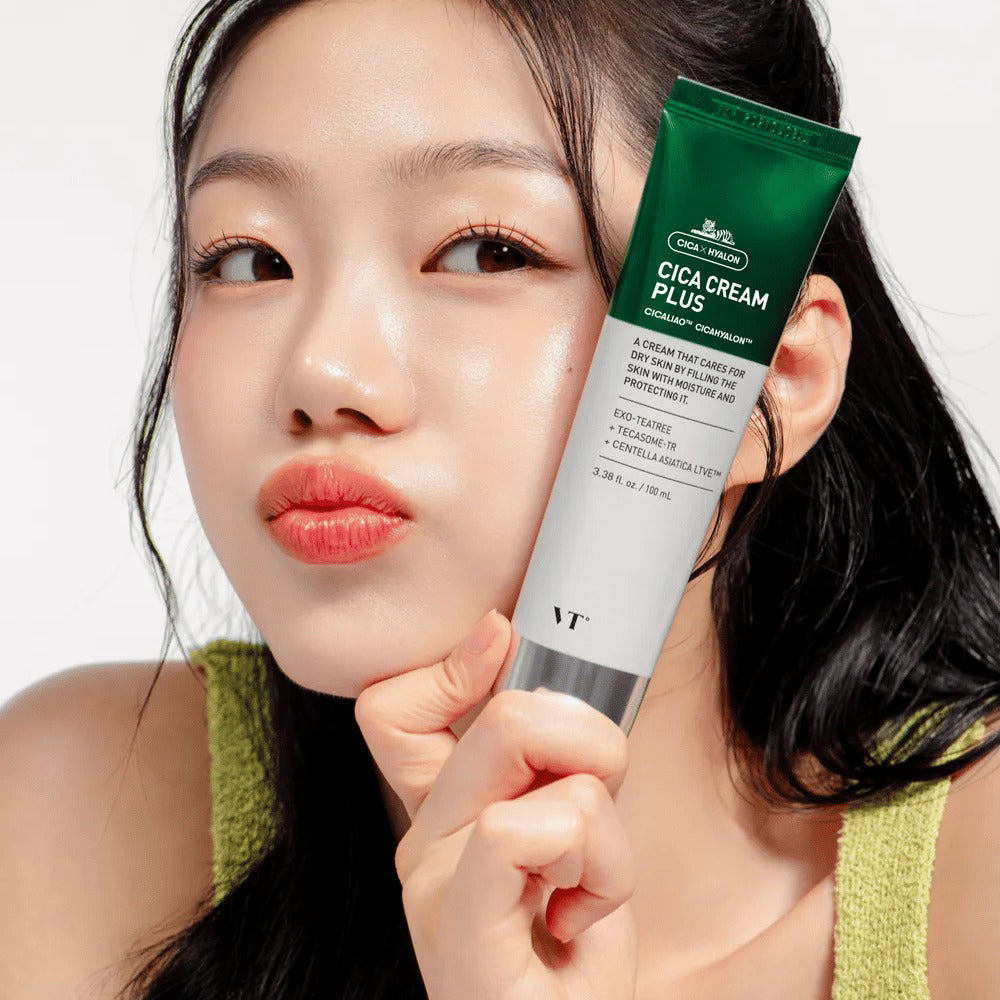 VT COSMETICS Cica Cream Plus - Feuchtigkeitsspendende Gesichtscreme mit Centella Asiatica Extrakt und Hyaluronsäure - 100 ml