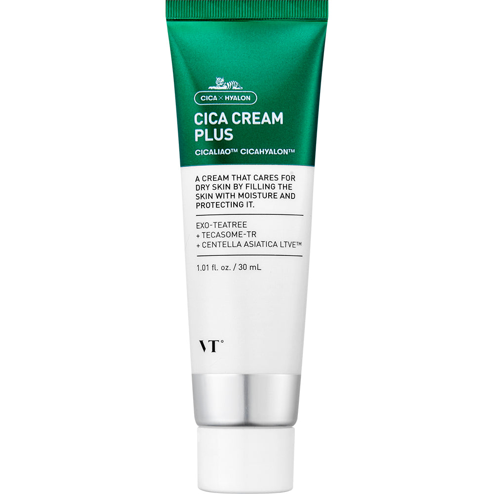VT COSMETICS Cica Cream Plus - Gesichtspflege mit Centella Asiatica und Hyaluronsäure zur Feuchtigkeitsversorgung und Hautkomfort - 30 ml