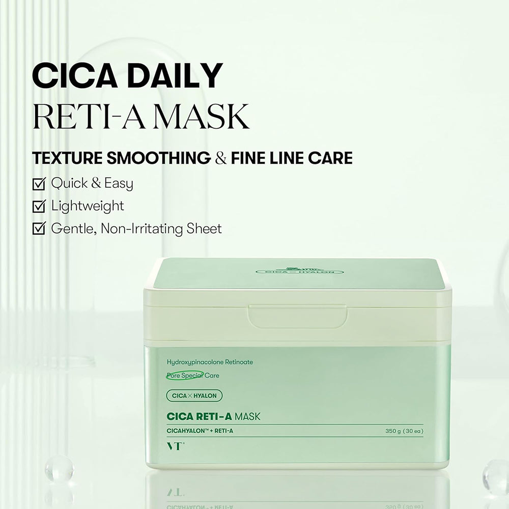 VT COSMETICS Cica Reti-A Maske - Set mit 30 Gesichtsmasken