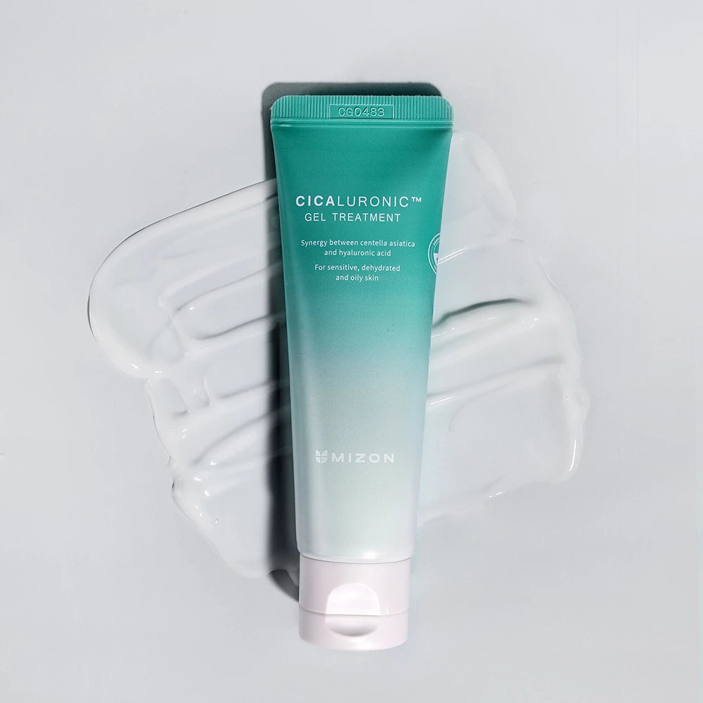 MIZON Cicaluronic Gel Treatment - Gesichtsbehandlungsgel mit Centella Asiatica und Hyaluronsäure mit mehreren Molekulargewichten, das hilft, empfindliche oder dehydrierte Haut zu beruhigen und den Hautkomfort zu erhalten - 50 ml