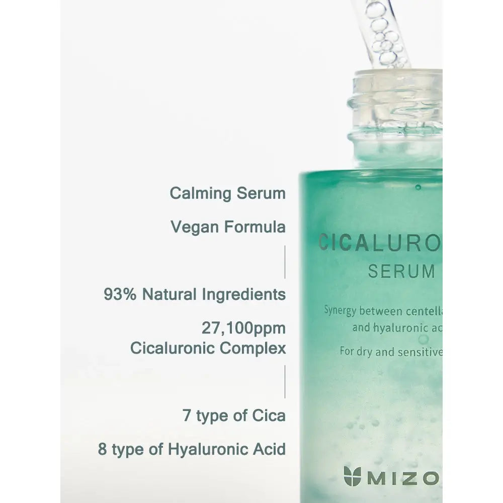 Mizon Cicaluronic Serum - Intensive beruhigende und feuchtigkeitsspendende Gesichtsbehandlung, 30 ml