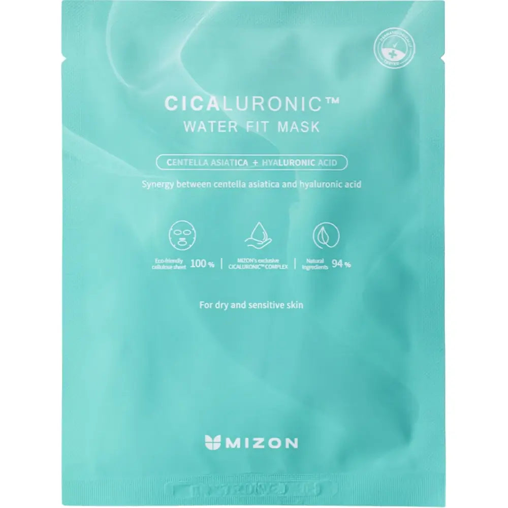 MIZON Cicaluronic Tuchmaske für das Gesicht Beruhigend - Intensive Feuchtigkeit und Beruhigung für empfindliche Haut, 24 ml