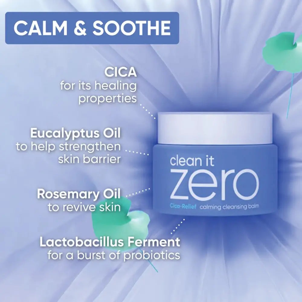 BANILA CO Clean it Zero Calming Cleansing Balm – Reinigingsbalsem geformuleerd met Centella Asiatica en Madecassoside, die helpt bij het reinigen van make-up en onzuiverheden en het behoud van de huidhydratatie - 100 ml